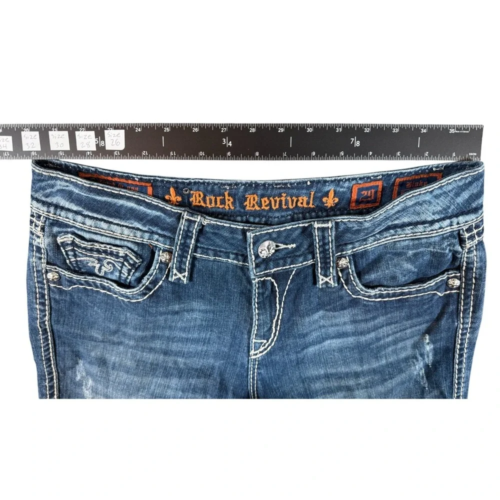 Buckle Rock Revival Blake Easy Bootcut Jeans Womens 29 Blue‎ Medium Wash Travel